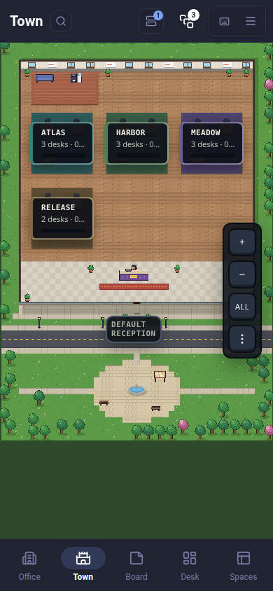 Town at phone width